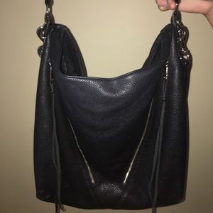 Rebecca Minkoff Black Moto Hobo Bag